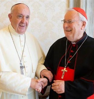 Il cardinale Bassetti con papa Francesco