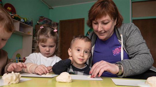 Ucraina. Tra i progetti delle Tende, la riabilitazione di un edificio scolastico a Kharkiv, in collaborazione con il Dicastero per la cultura e l'educazione (foto AVSI)