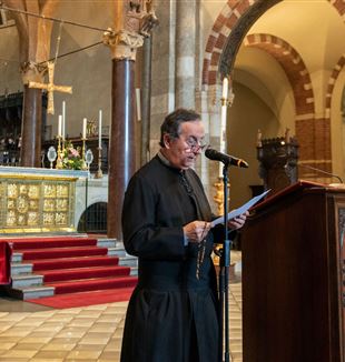 Don Giussani, l'apertura della Fase testimoniale della causa di beatificazione. Milano, Basilica di Sant'Ambrogio, 9 maggio 2024 (Pino Franchino/Fraternità CL)